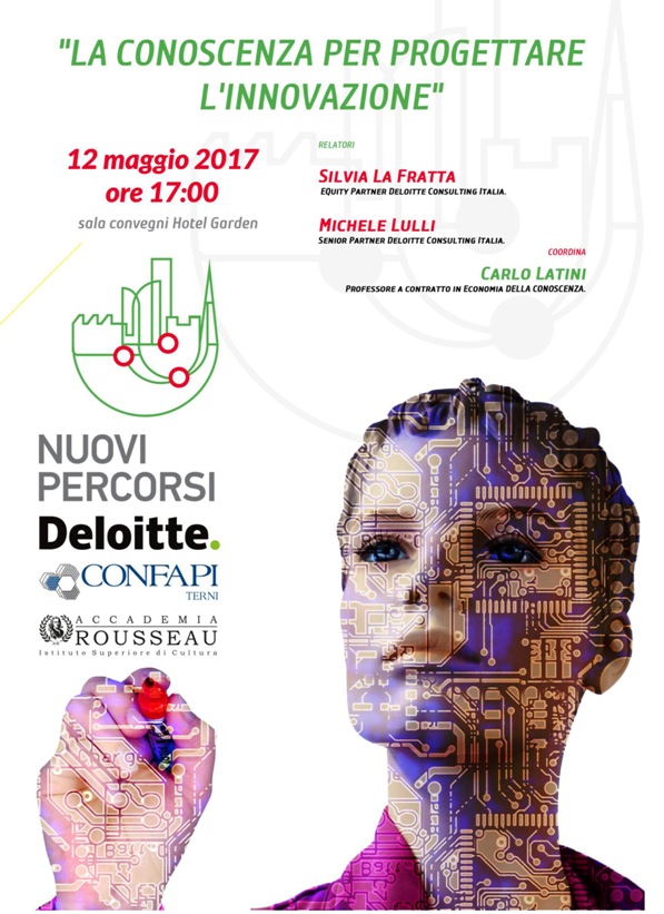 La conoscenza per progettare l'innovazione”, domani venerdì 12 maggio il convegno sull'economia della conoscenza e l'industria 4.0