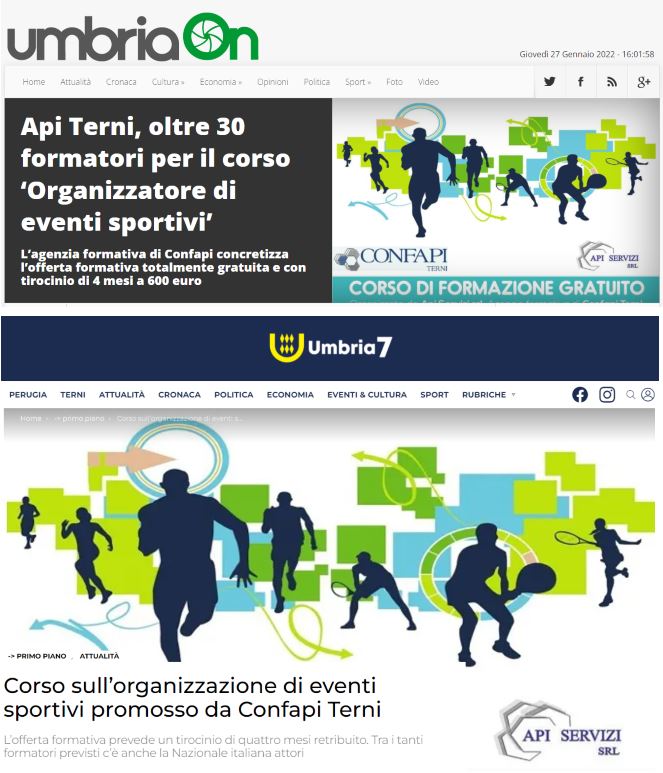 Corso Organizzatore Eventi Sportivi - RASSEGNA STAMPA ONLINE